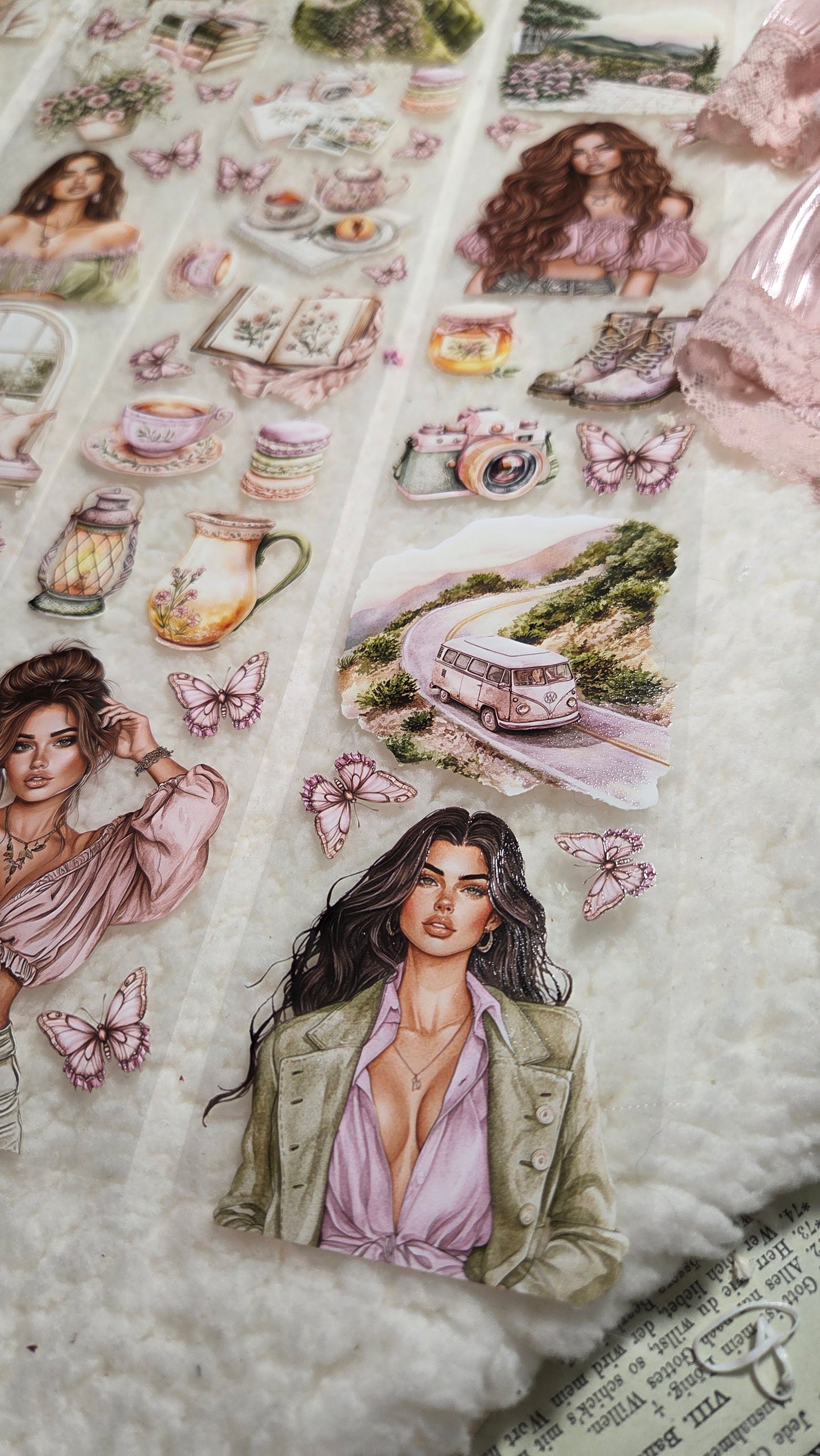 Quiet Hillside, Crystal Ink, PET TAPE, 7 cm wide