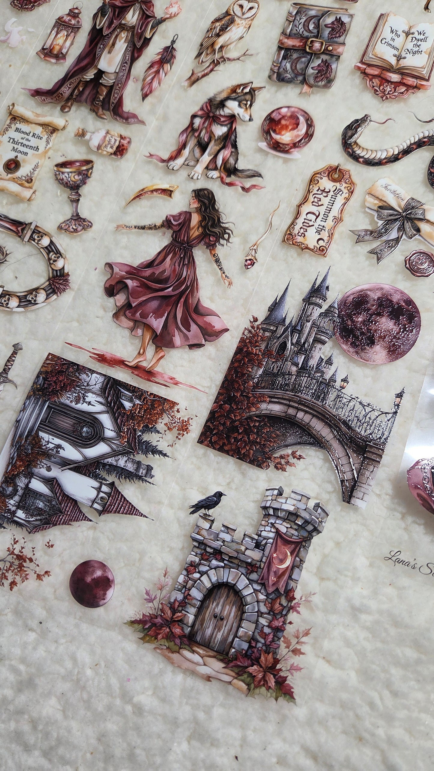 Blood Moon's Coven, Crystal Ink, PET TAPE, 7 cm wide