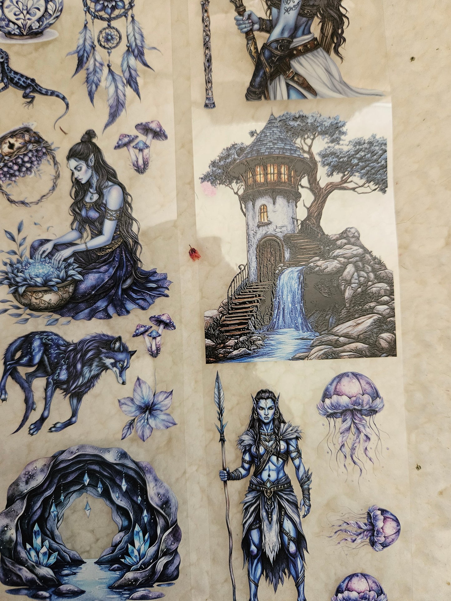The Glowing Lagoon, Crystal Ink, PET TAPE, 7 cm wide