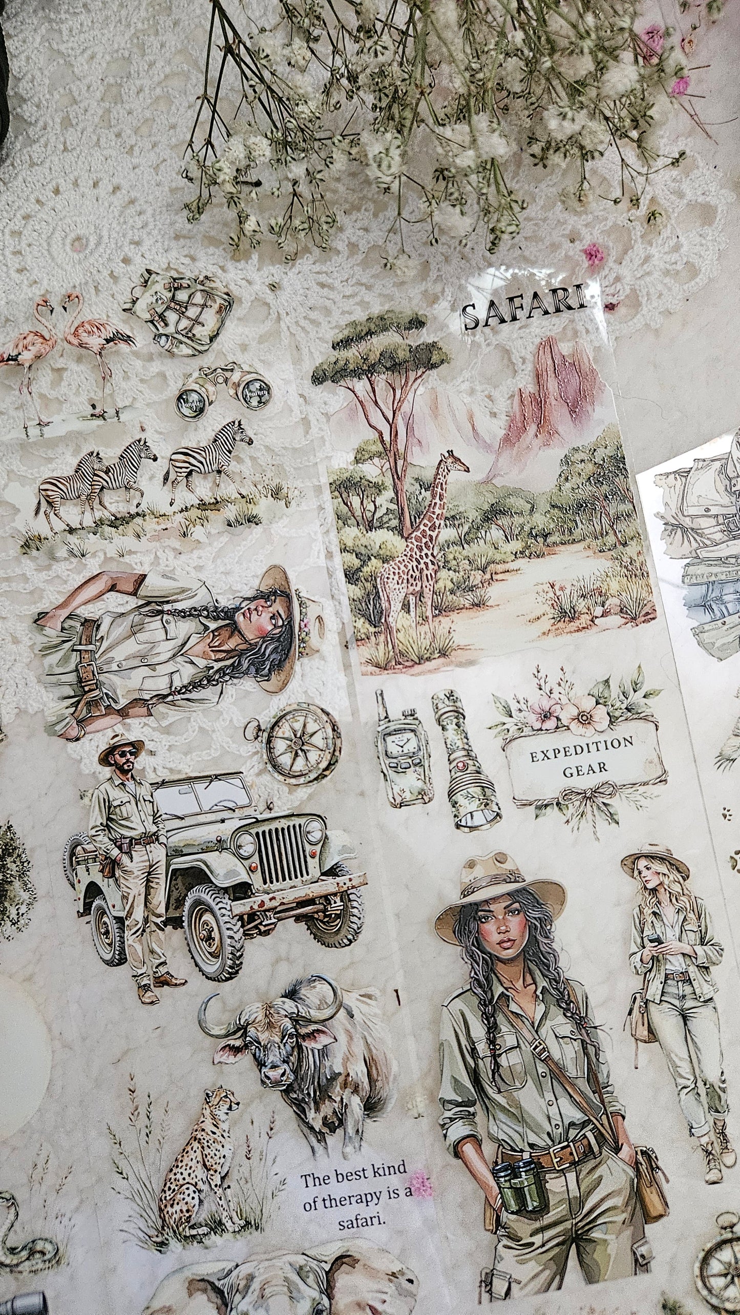 Safari, Crystal Ink, PET TAPE, 7 cm wide