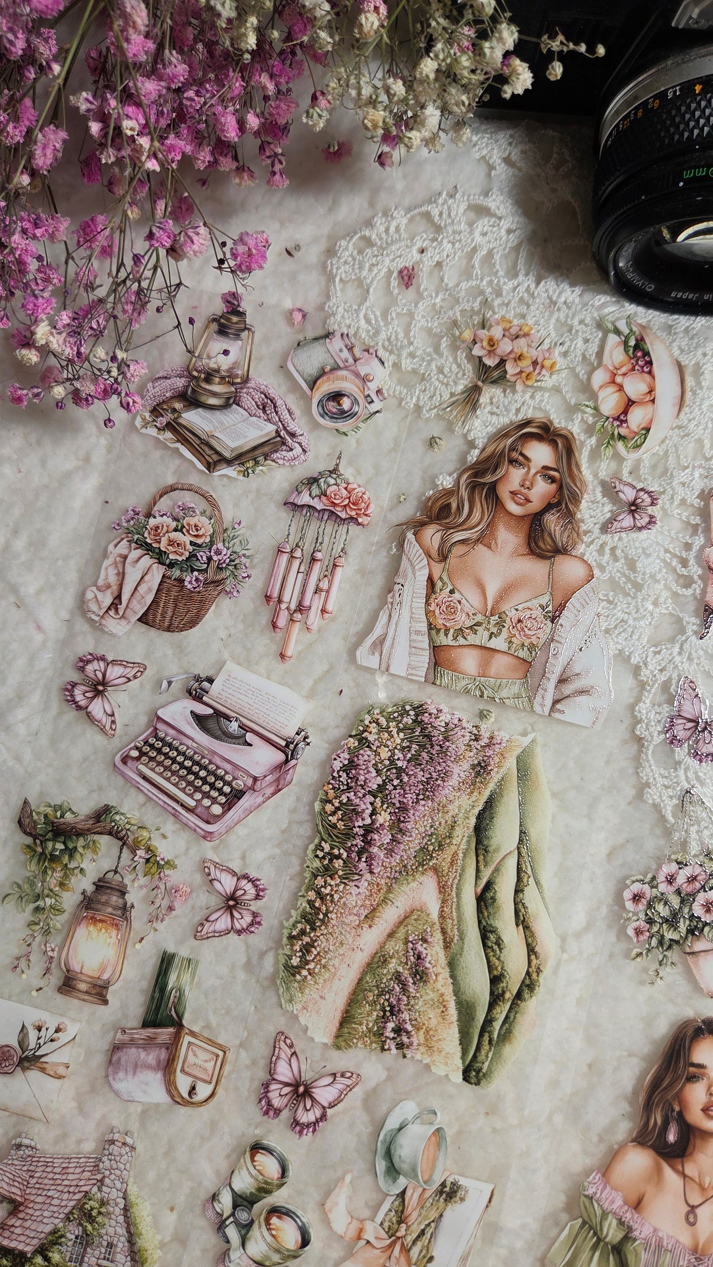 Quiet Hillside, Crystal Ink, PET TAPE, 7 cm wide