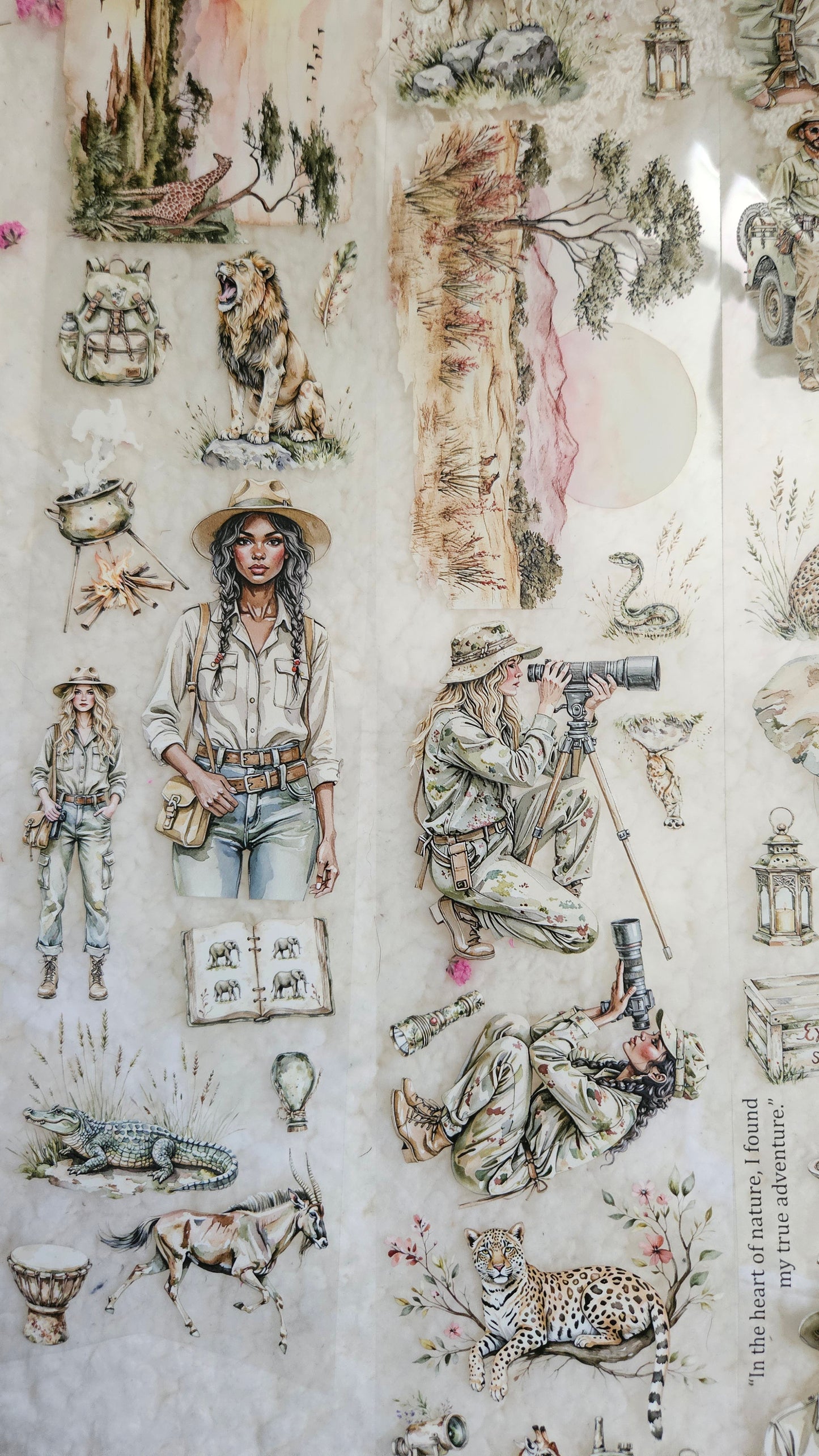 Safari, Crystal Ink, PET TAPE, 7 cm wide