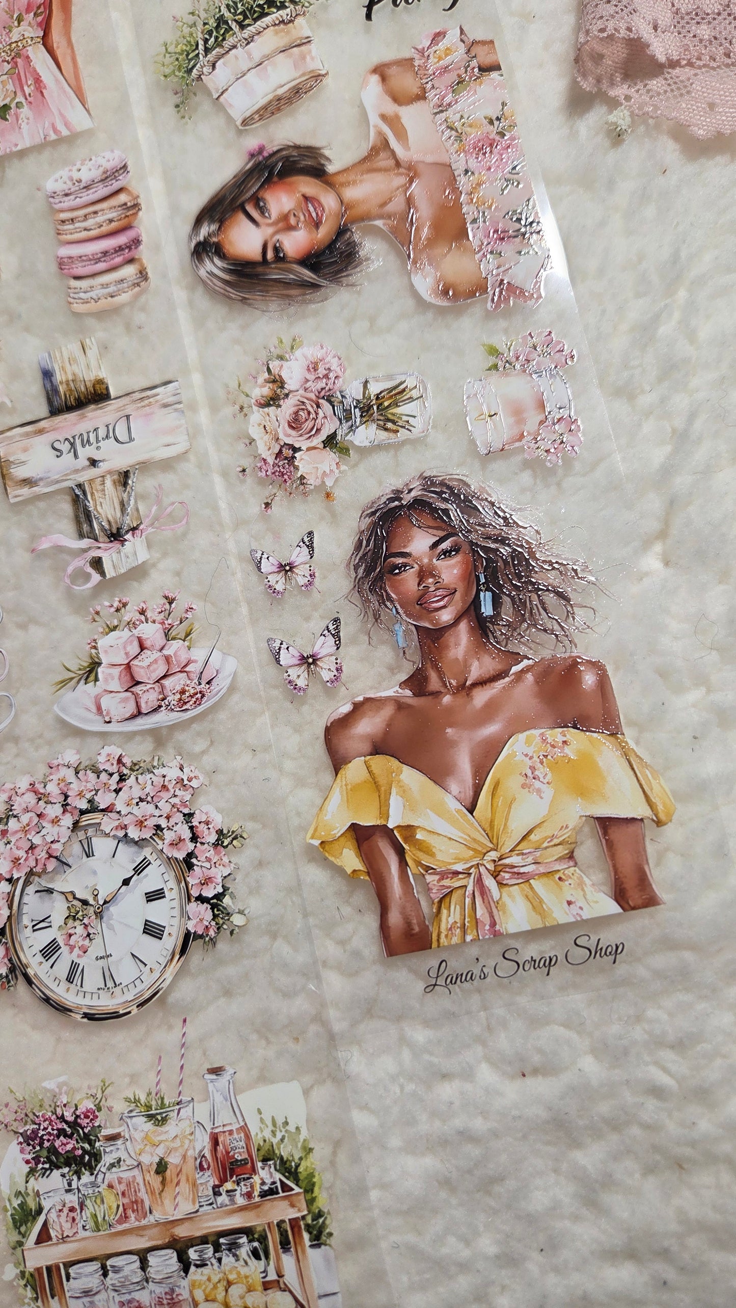 Garden Party Time, Crystal Ink, PET TAPE, 7 cm wide