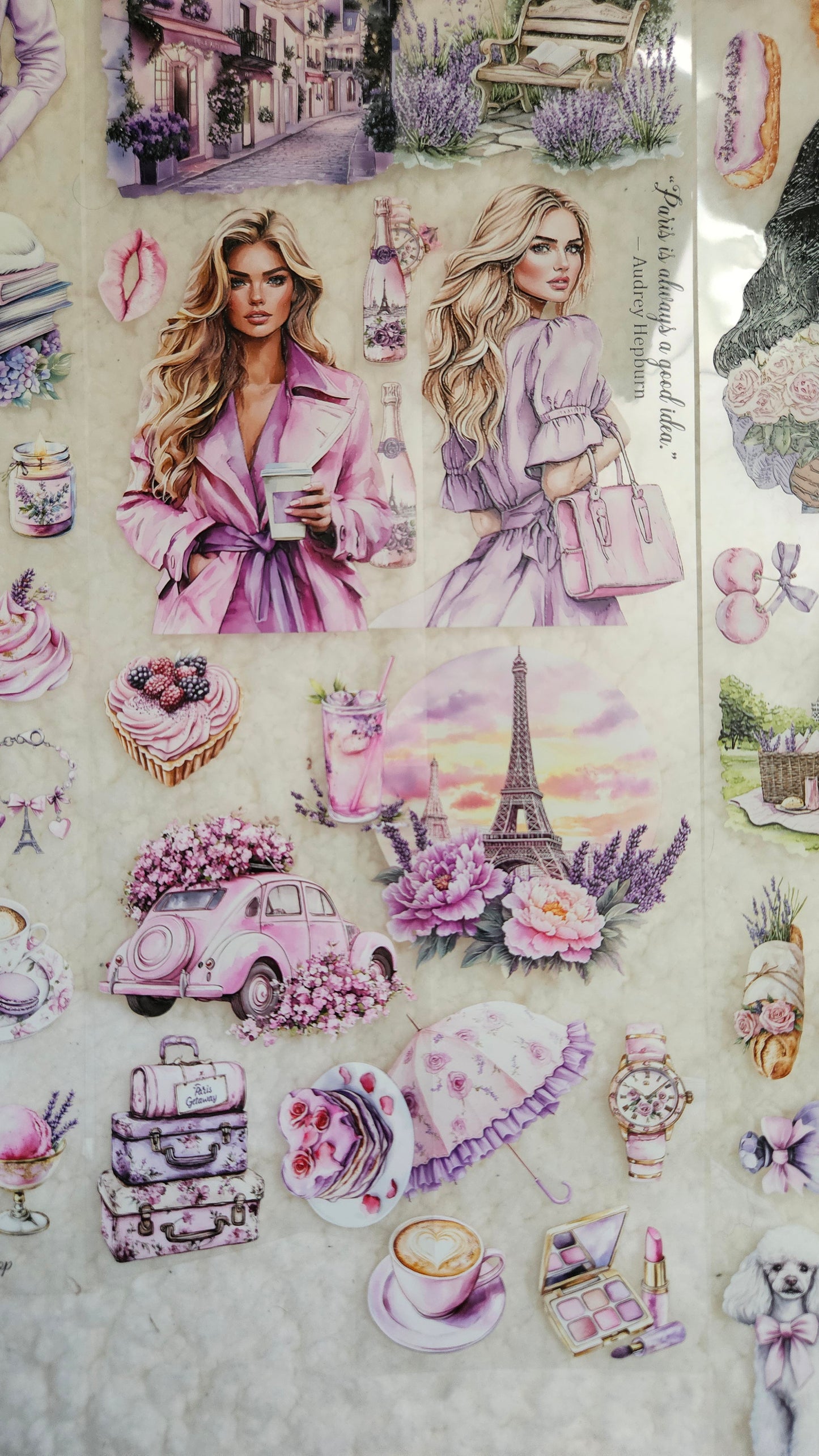 Sweet Paris, Crystal Ink, PET TAPE, 7 cm wide
