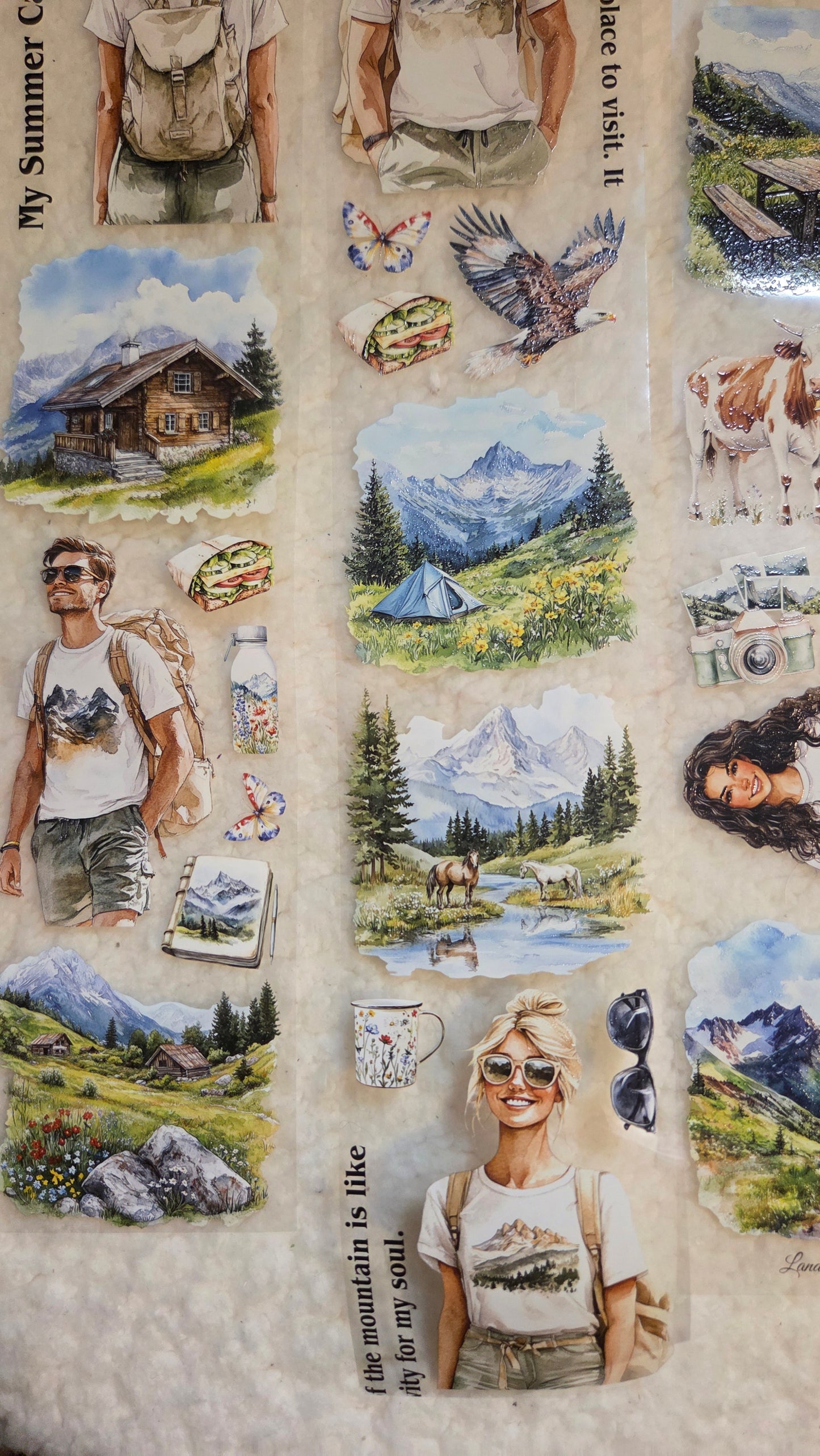 Summer Hiking, Crystal Ink, PET TAPE, 7 cm wide