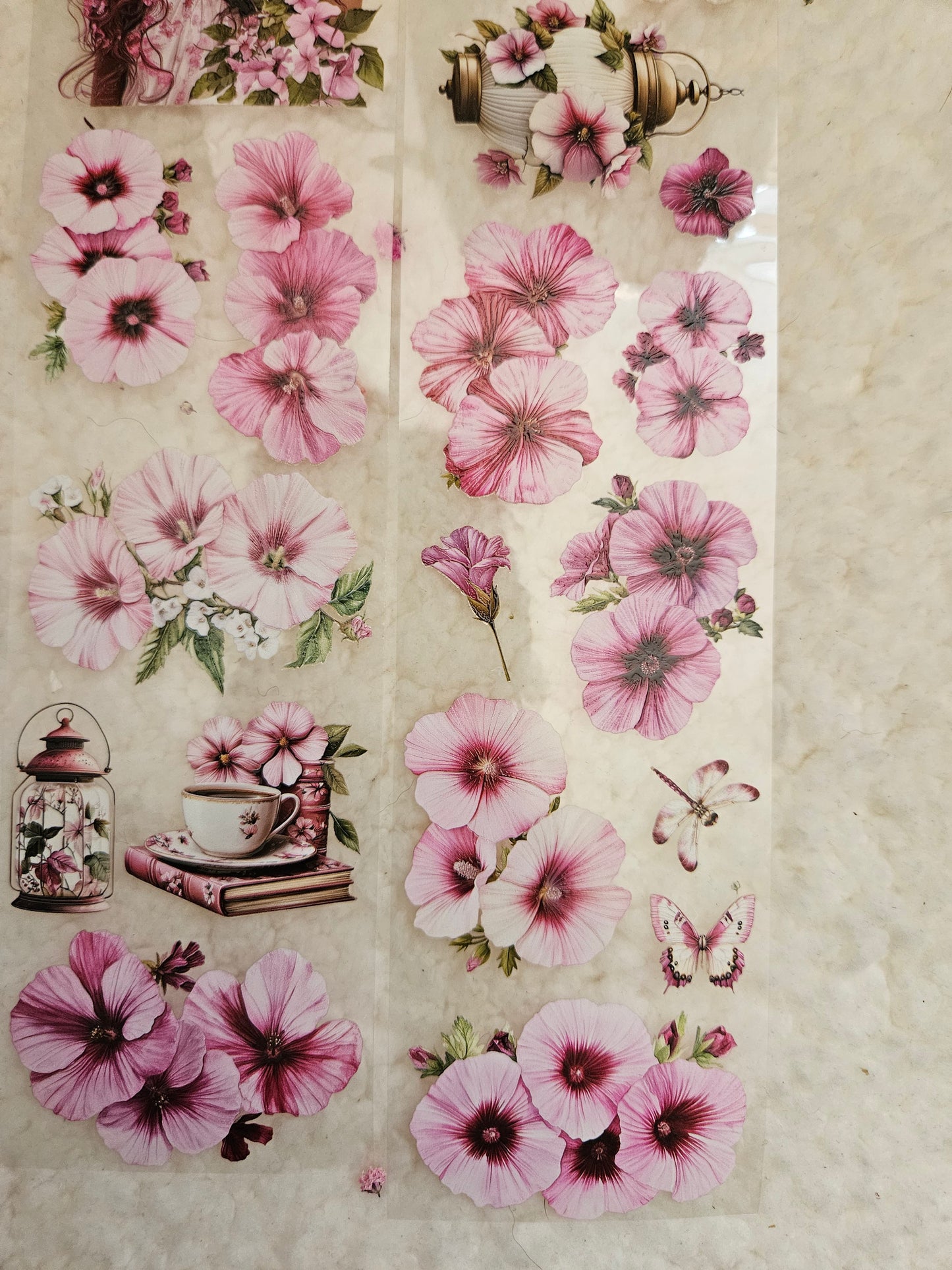 Lavatera Serenissima, Crystal Ink, PET TAPE, 6.5 cm wide