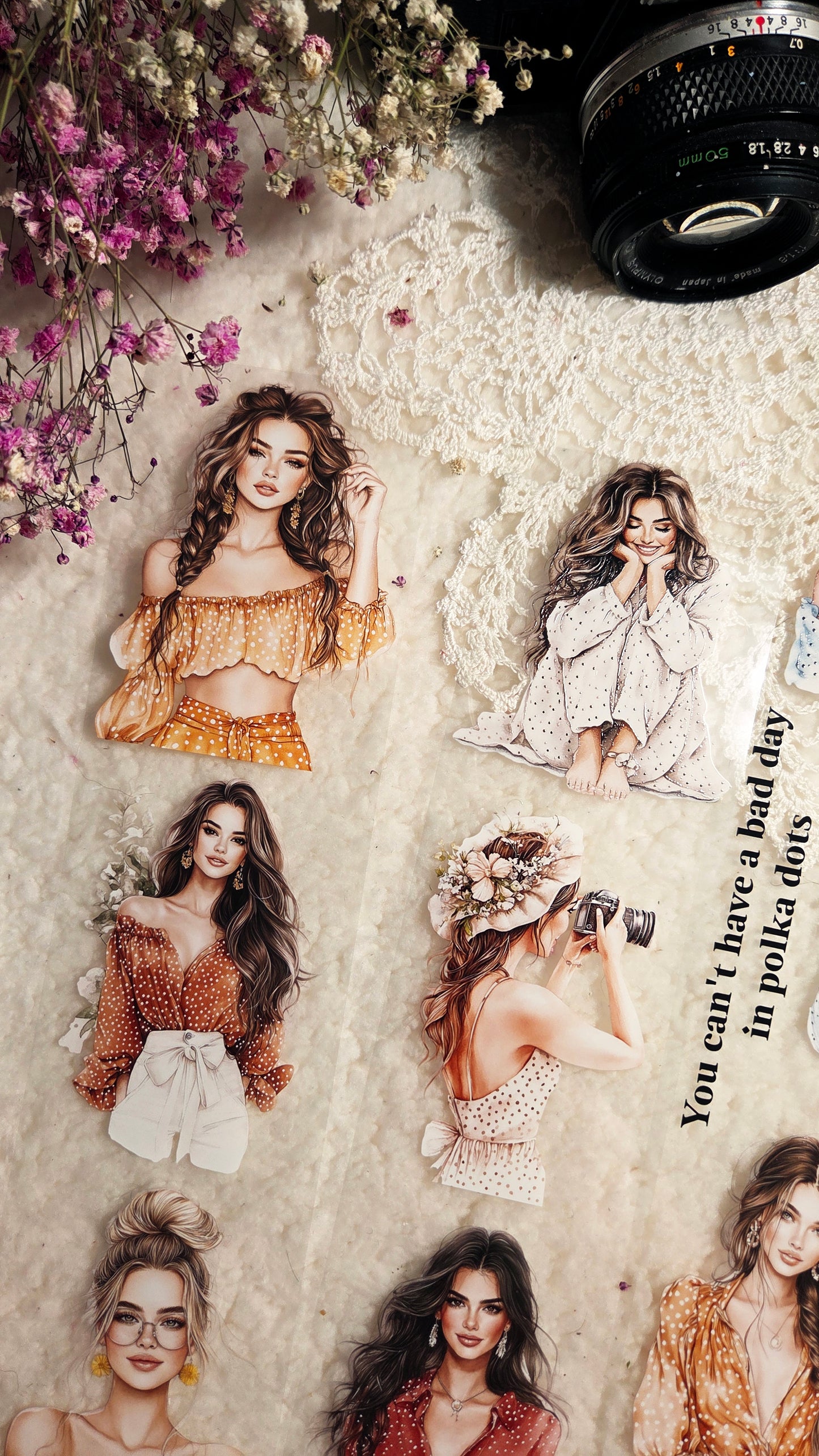 Dotty Darlings, Crystal Ink, PET TAPE, 7 cm wide