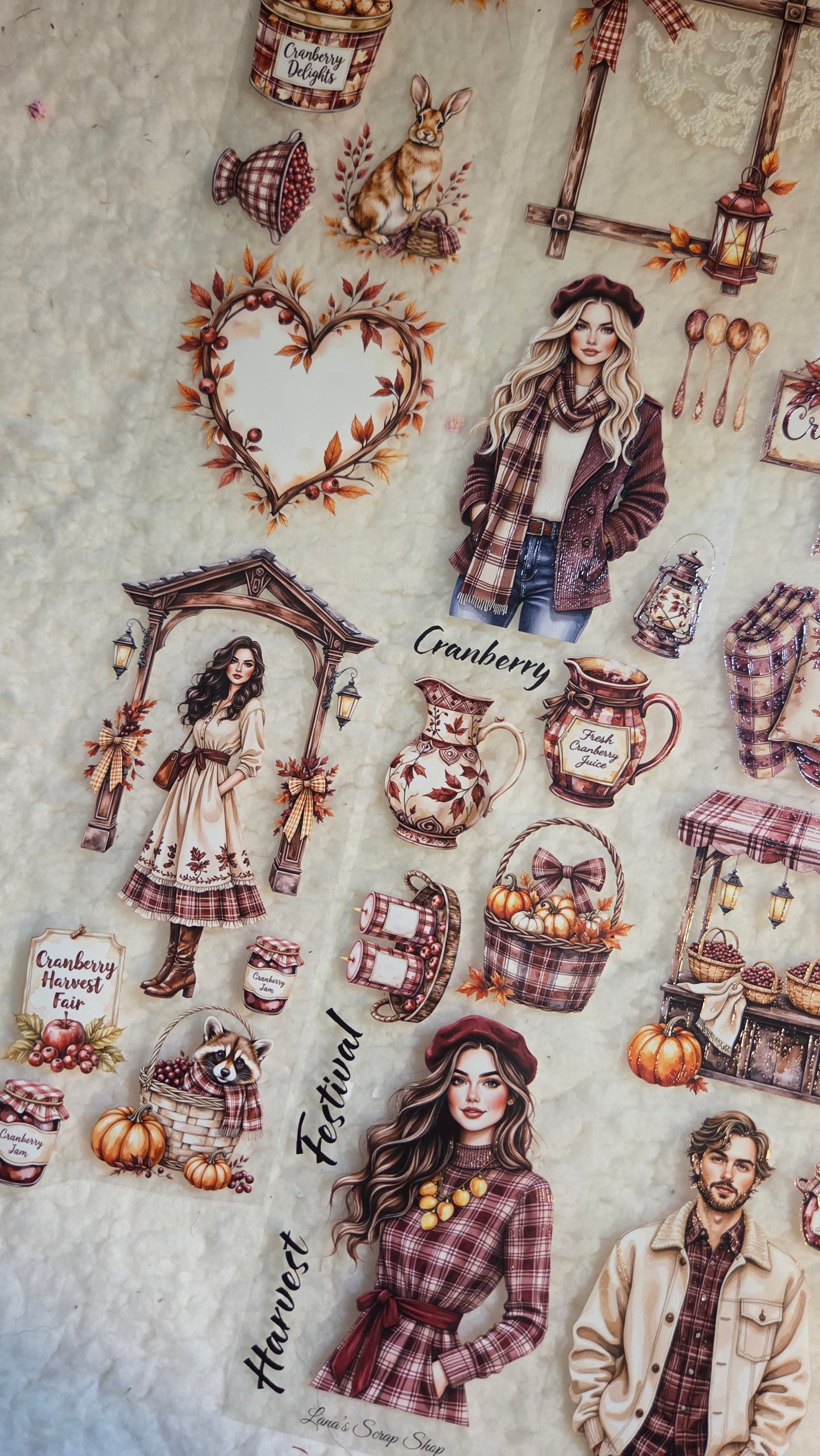 Cranberry Harvest Fair, Crystal Ink, PET TAPE, 7 cm wide