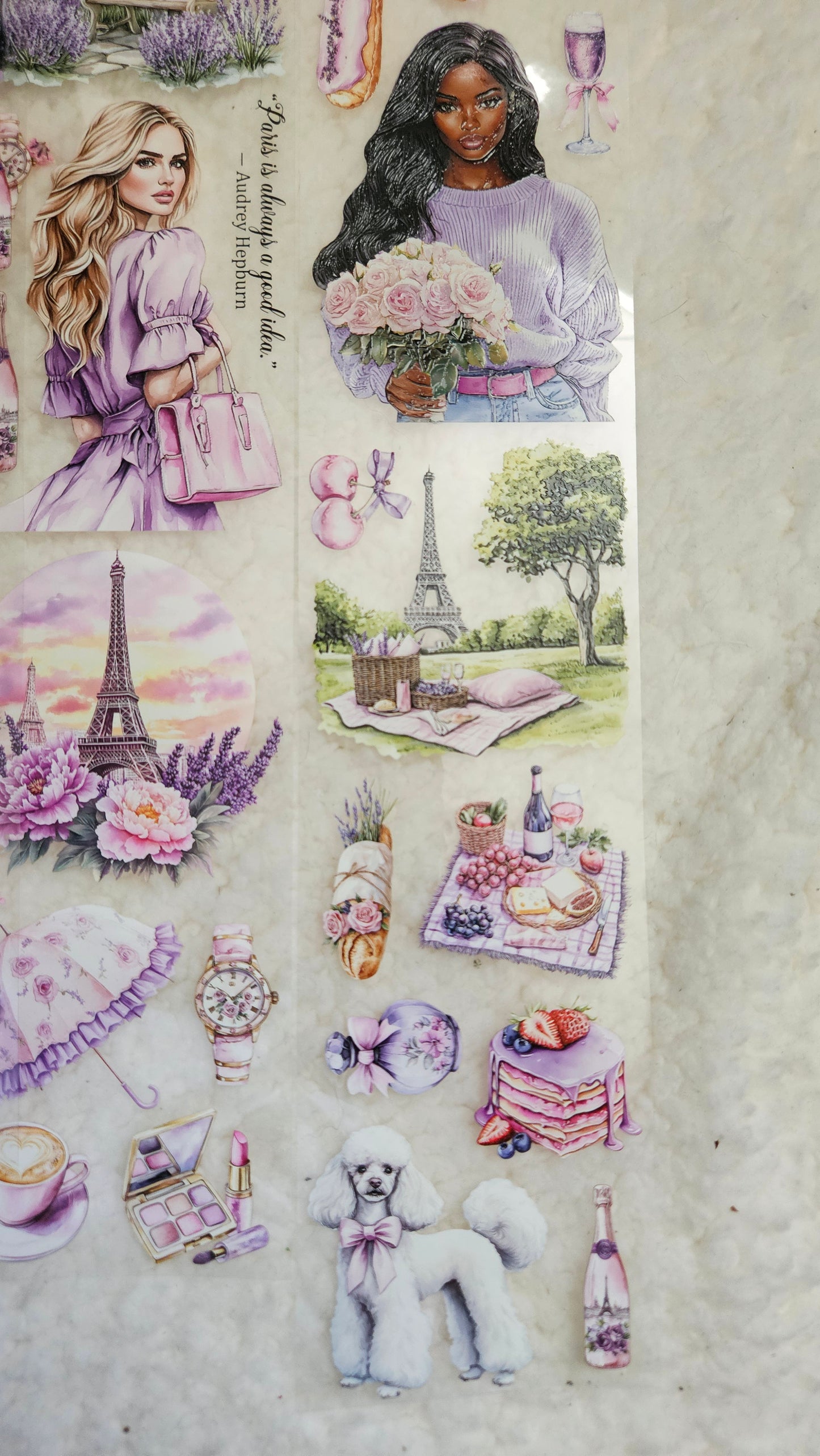 Sweet Paris, Crystal Ink, PET TAPE, 7 cm wide