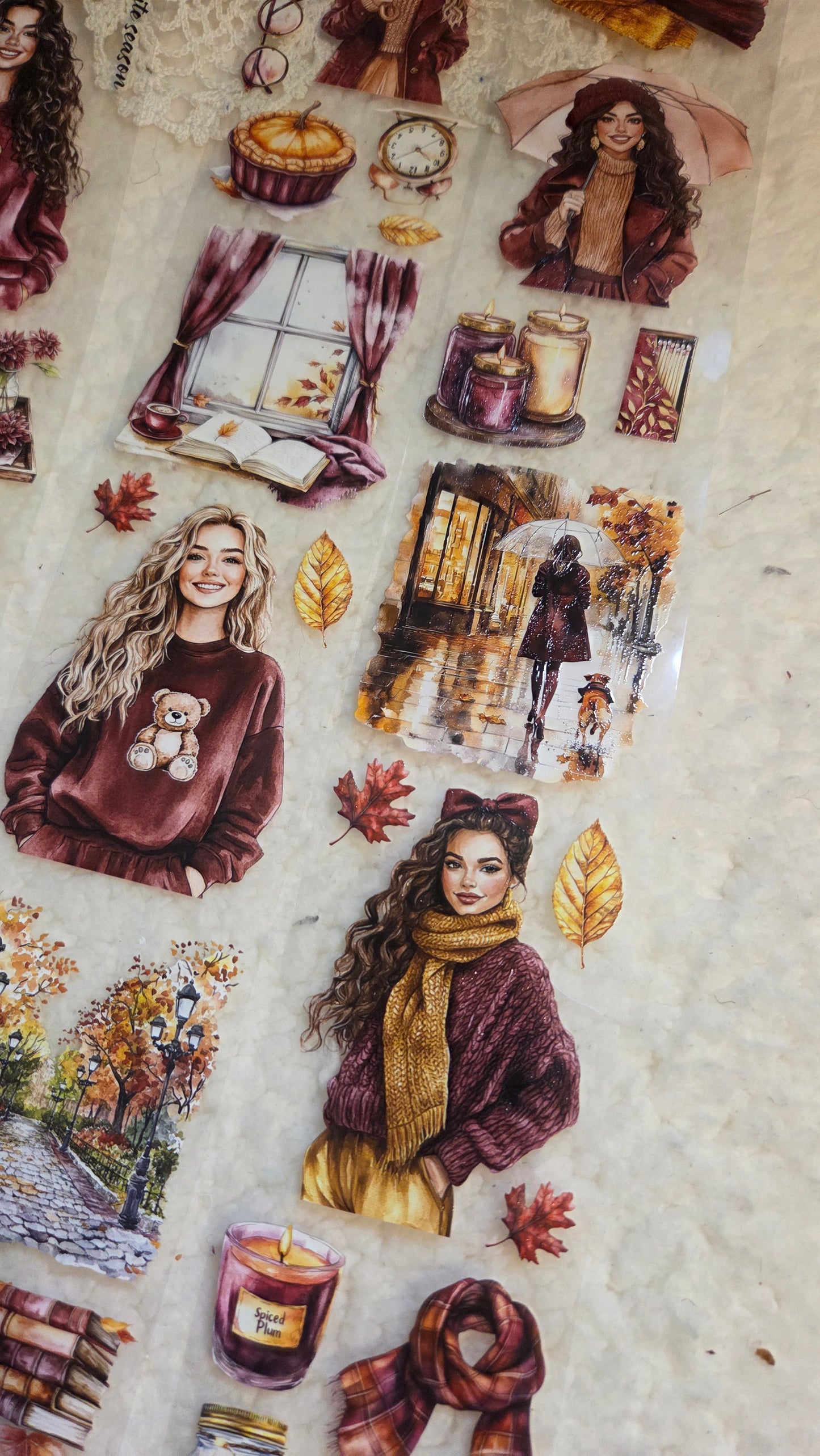 Bright Autumn, Crystal Ink, PET TAPE, 7 cm wide