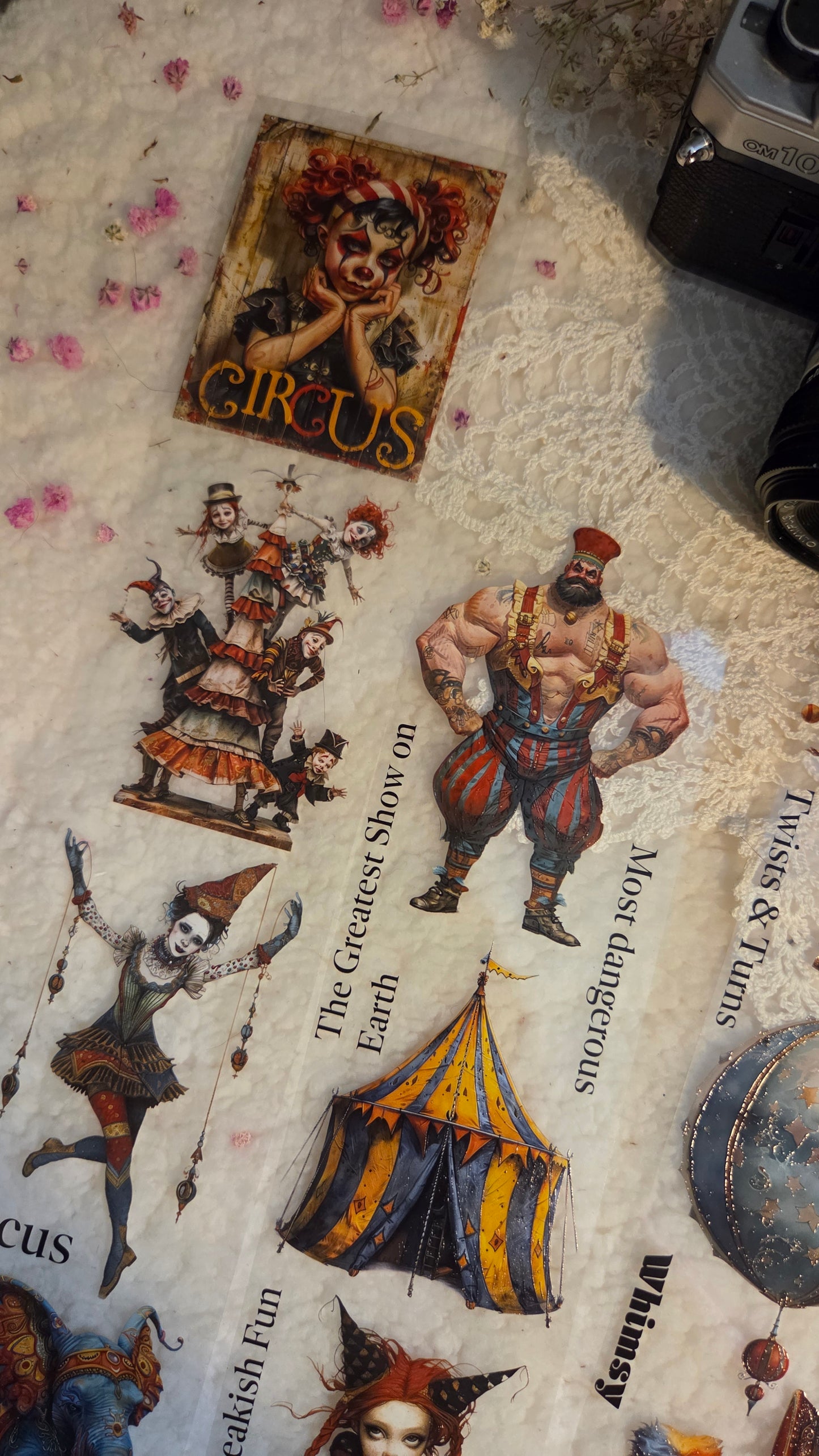 Whimsical Circus, Crystal Ink, PET TAPE, 7 cm wide