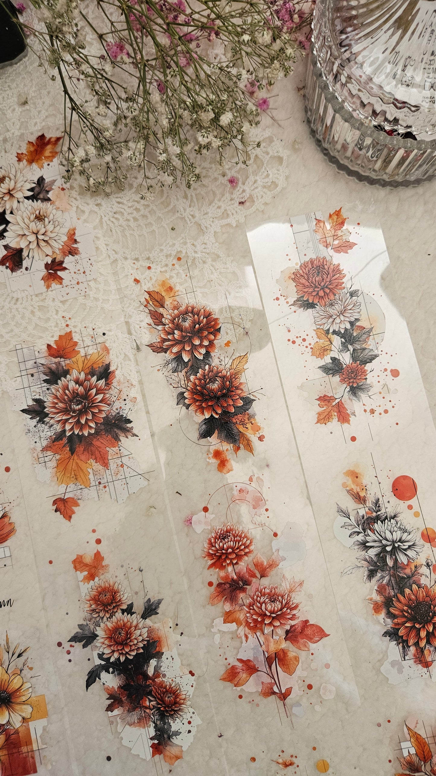 Autumn Background, PET TAPE, Crystal Ink, 7 cm wide
