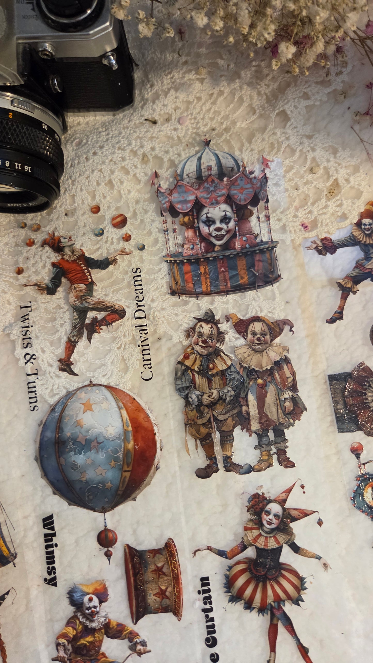 Whimsical Circus, Crystal Ink, PET TAPE, 7 cm wide