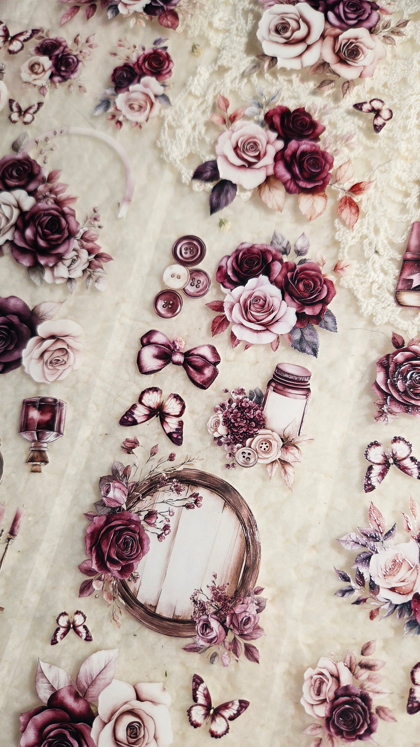 Velvet Blushes, Crystal Ink, PET TAPE, 6,5 cm wide