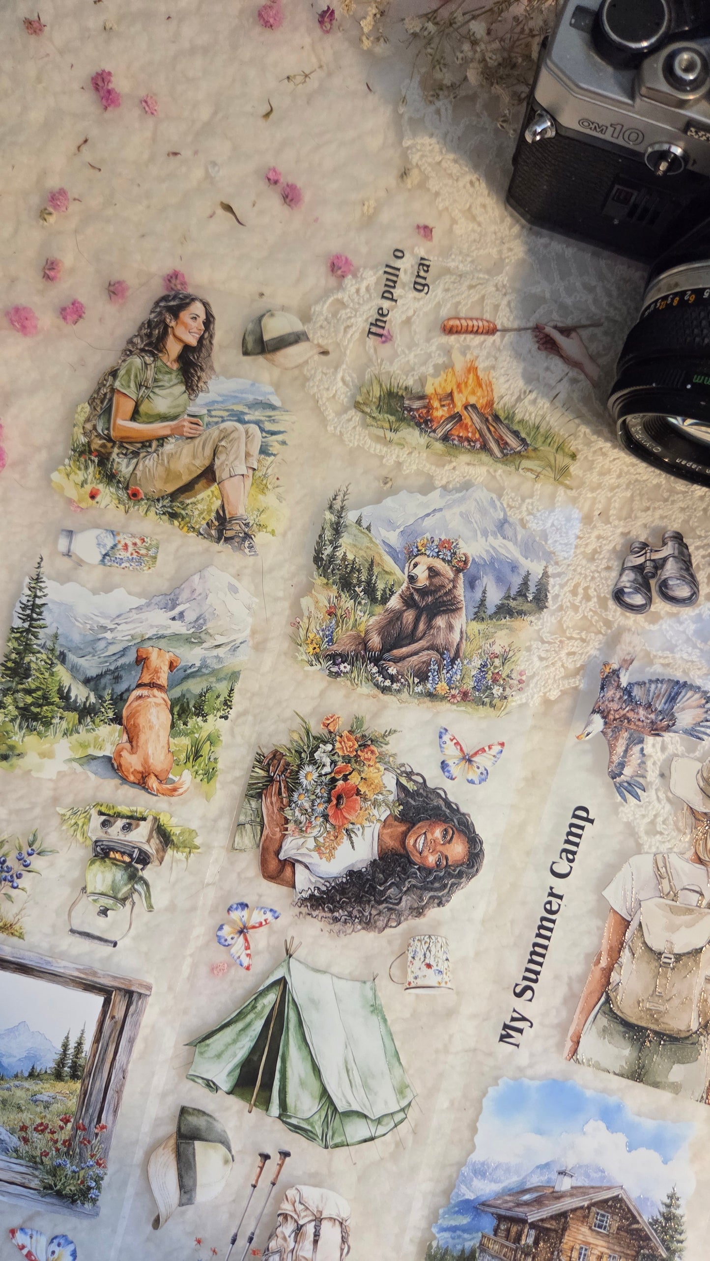 Summer Hiking, Crystal Ink, PET TAPE, 7 cm wide