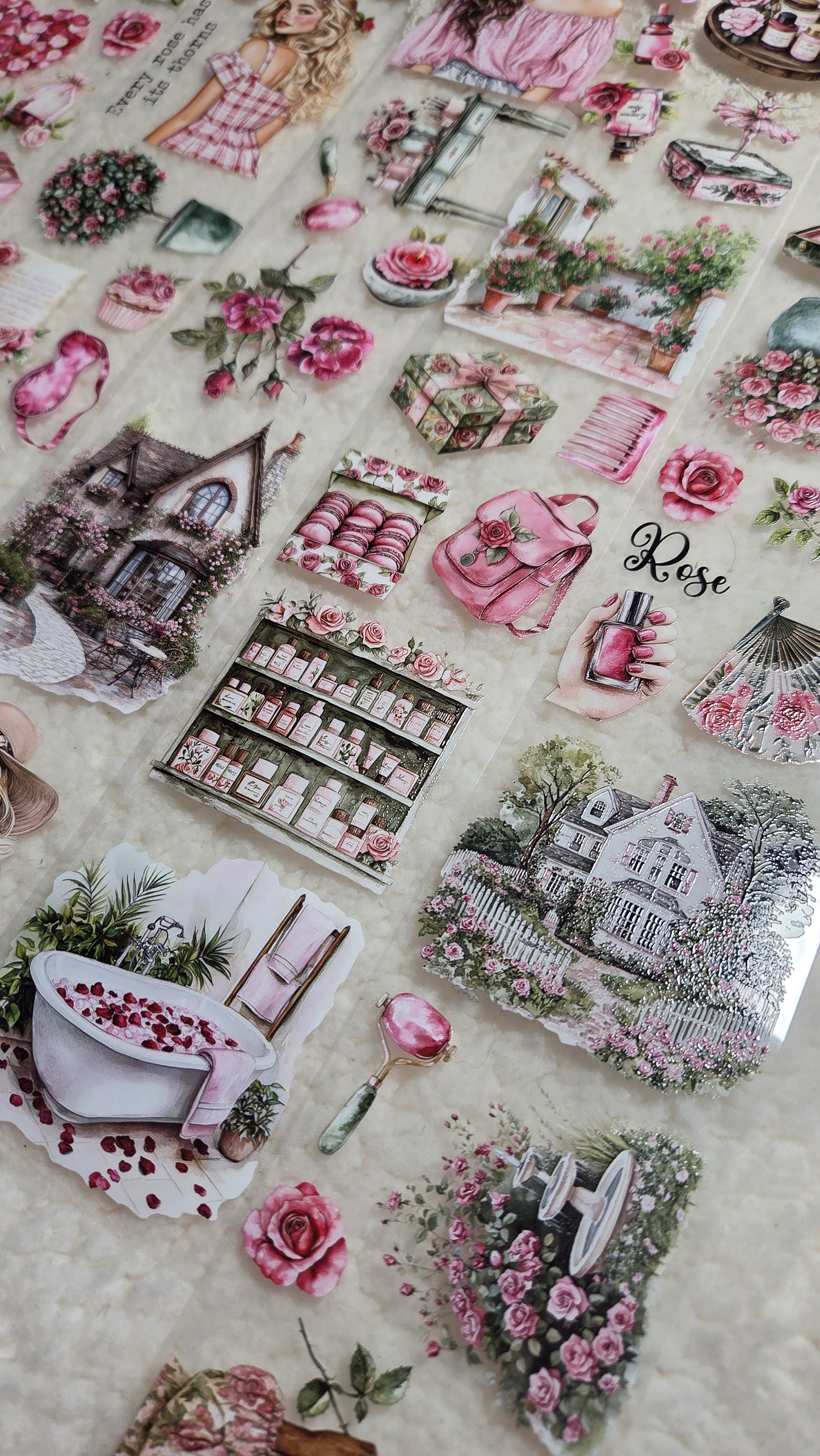 Roseraie du Matin, Crystal Ink, PET TAPE, 7 cm wide