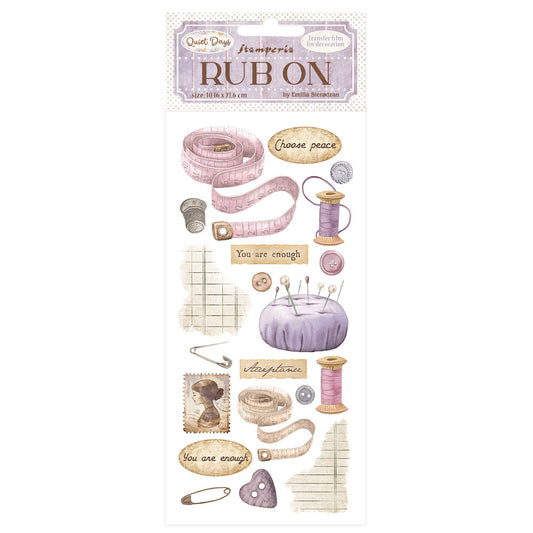 Stamperia Rub-on  - Quiet Days - Sewing