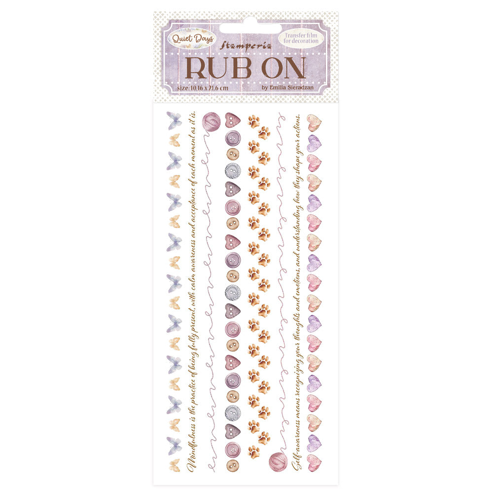 Stamperia Rub-on - Quiet Days - Cozy borders