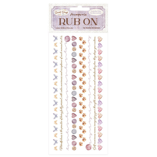 Stamperia Rub-on - Quiet Days - Cozy borders