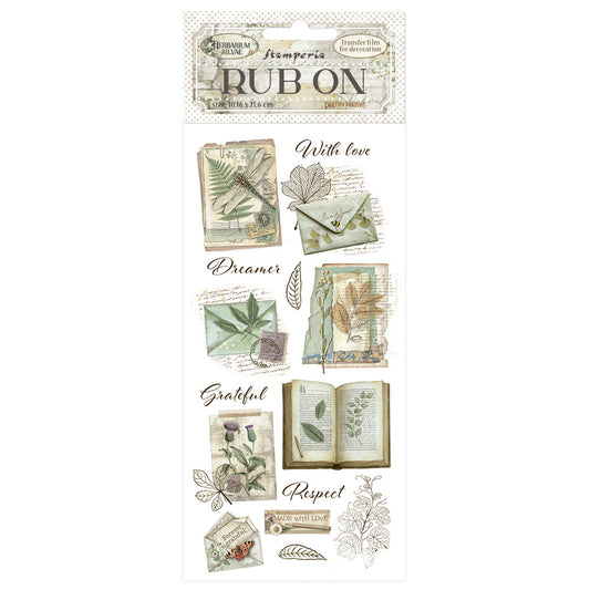 Rub-on cm 10,16x21,6 - Herbarium Silvae botanical books