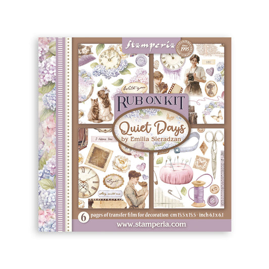 Stamperia Rub on kit - 6 pages - Quiet Days
