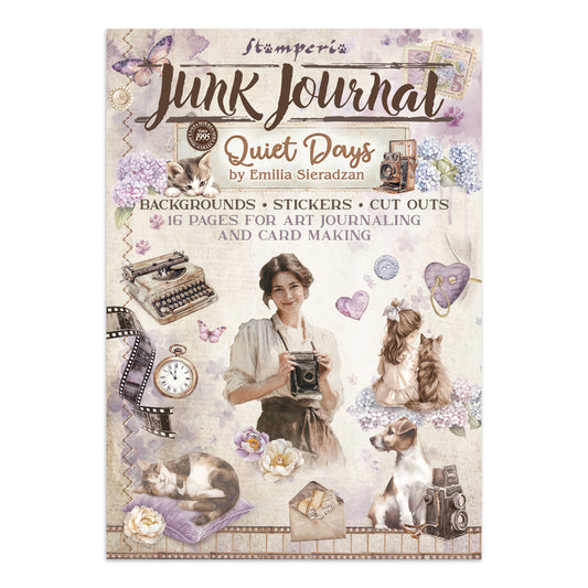 Junk journal stickers, cut-outs, backgrounds - Quiet Days