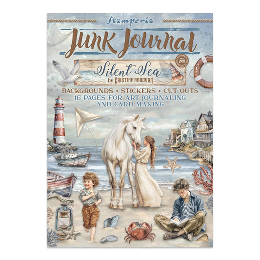 Junk journal stickers, cut-outs, backgrounds - Silent Sea