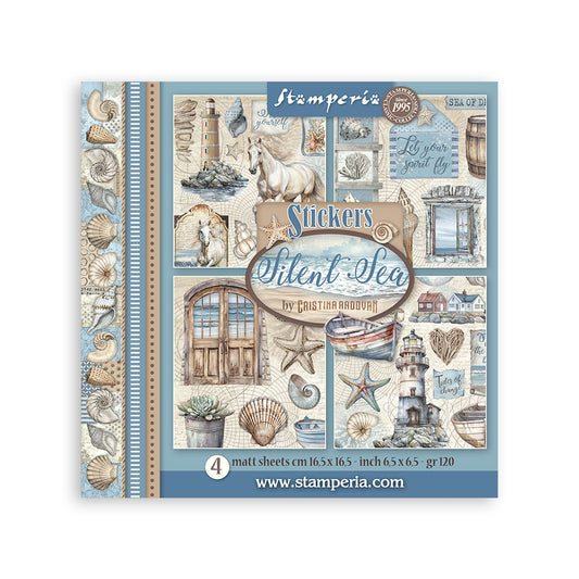 Stickers  165x165mm, 4 sheets - Silent Sea