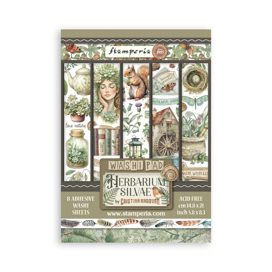 Washi pad 8 sheets A5 - Herbarium Silvae
